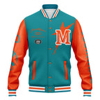 Custom Blue Orange Miami Jacket and Sports Shoes Combo Offer Personalized Combo ZH-D020294-24