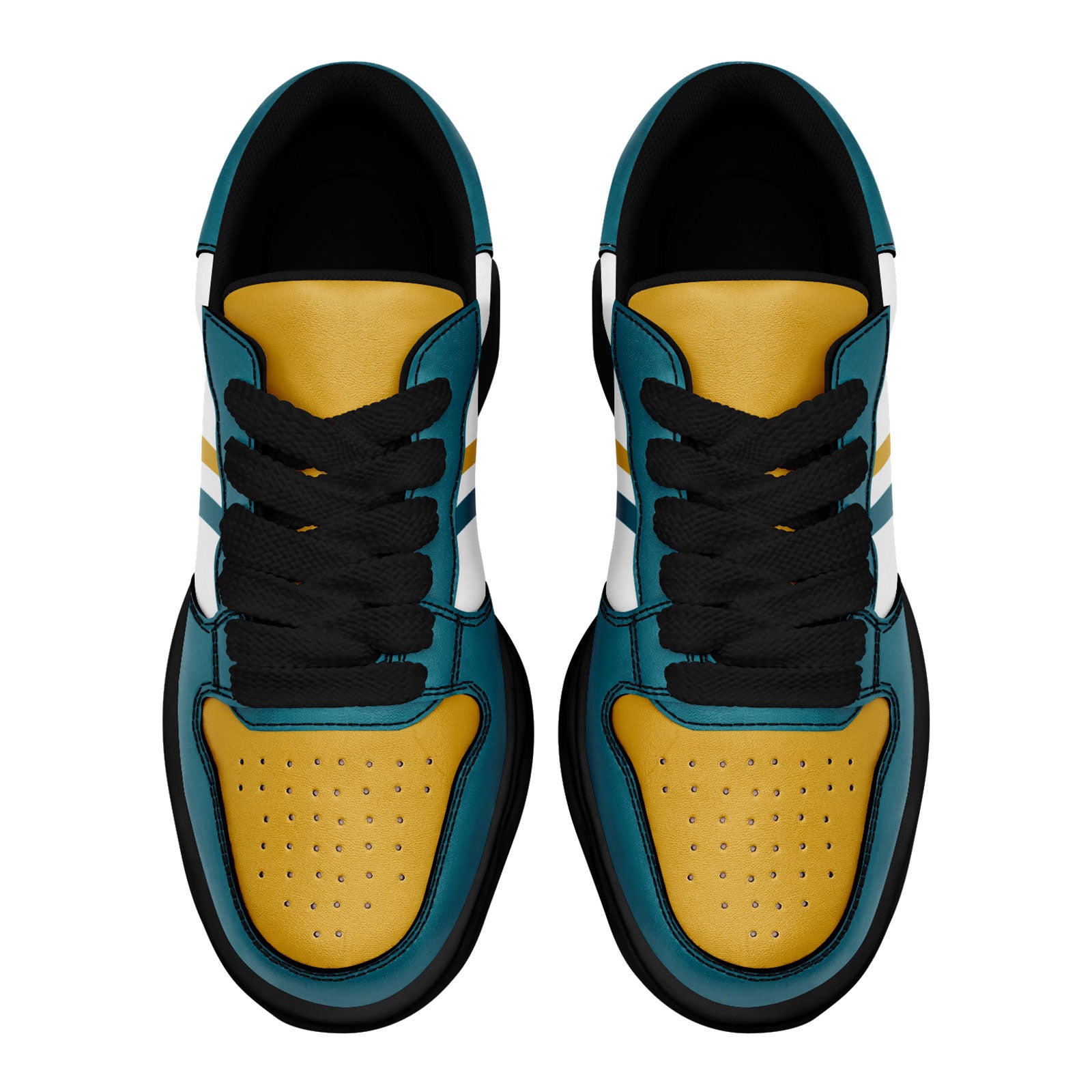 Custom Green Yellow Jacksonville Shoes Personalized Sneaker FN032-D020389-16