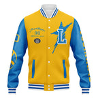 Custom Yellow Blue Los Angeles Jacket and Sports Shoes Combo Offer Personalized Combo ZH-D020294-22
