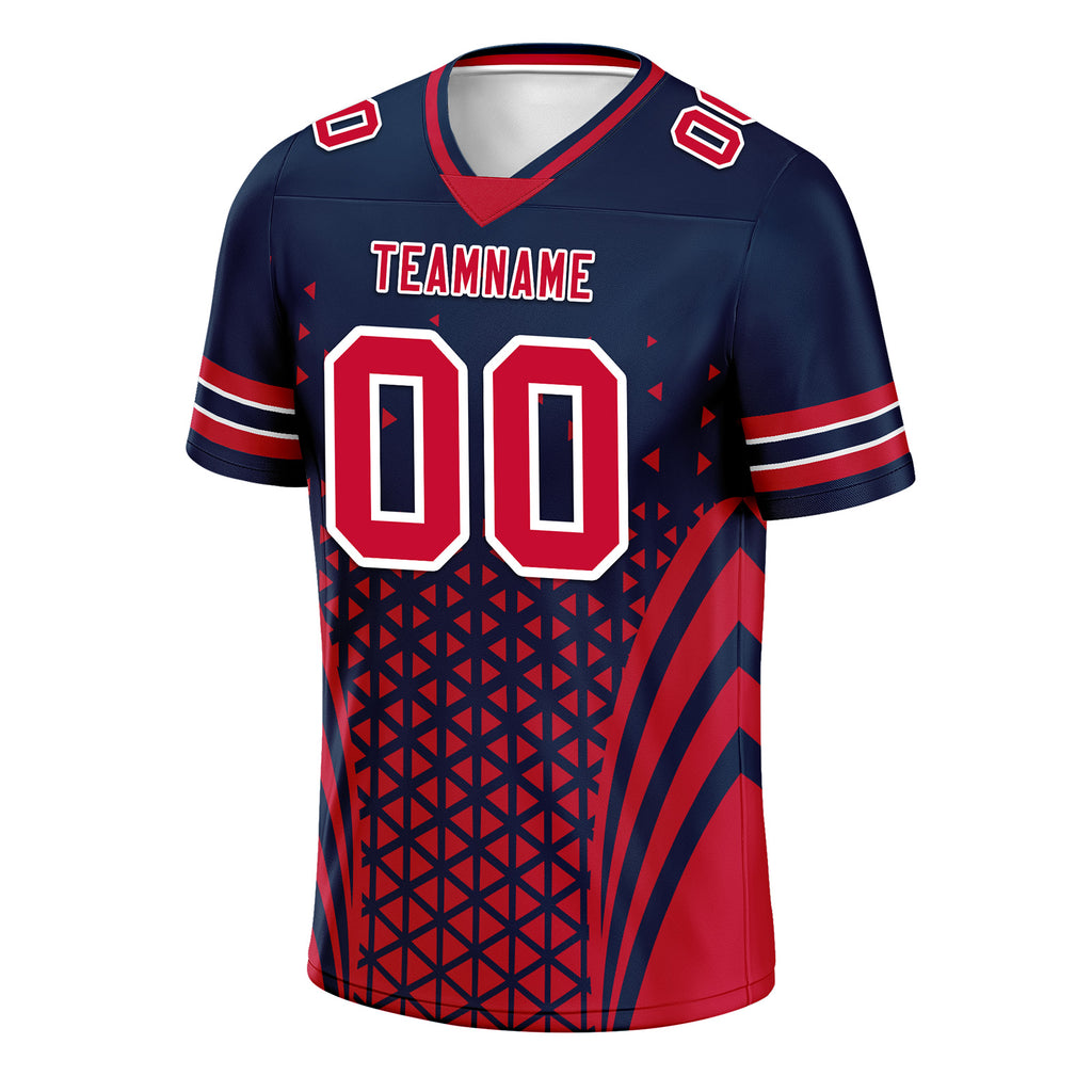 Custom Blue White Massachusetts Football Jersey and Sports Shoes Combo Offer Personalized Combo ZH-D023031-26