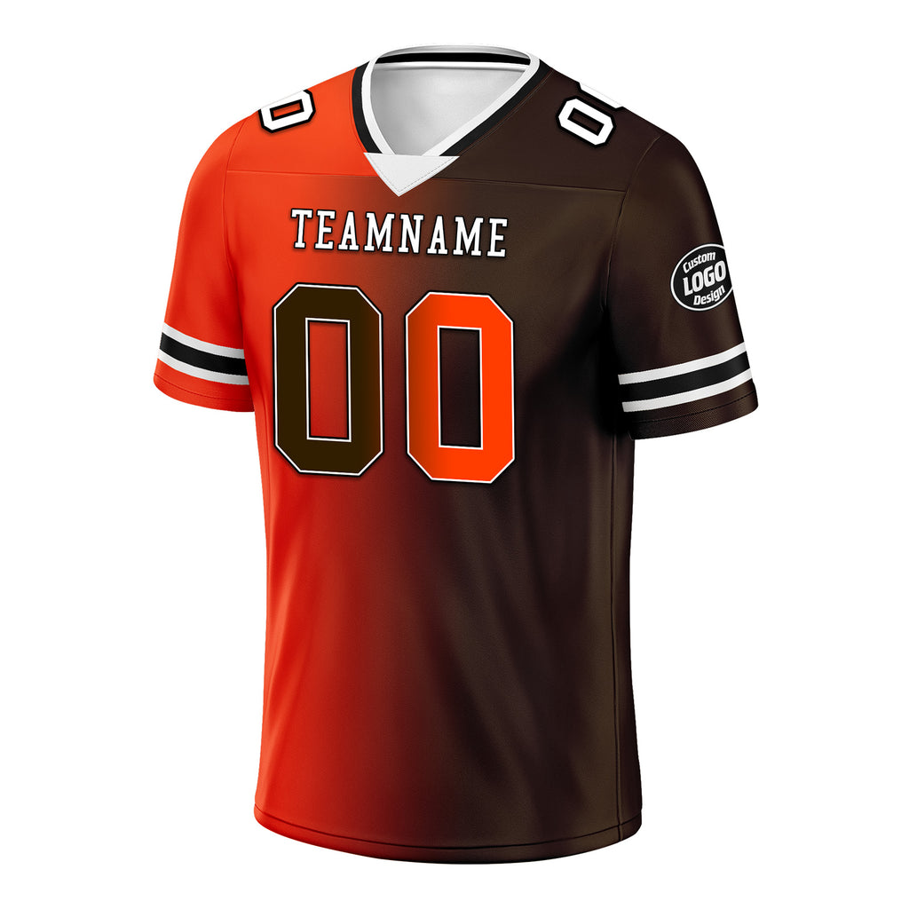 Custom Orange Brownish Red Ohio Personalized Authentic Football Jersey FBJ02-D028017-20