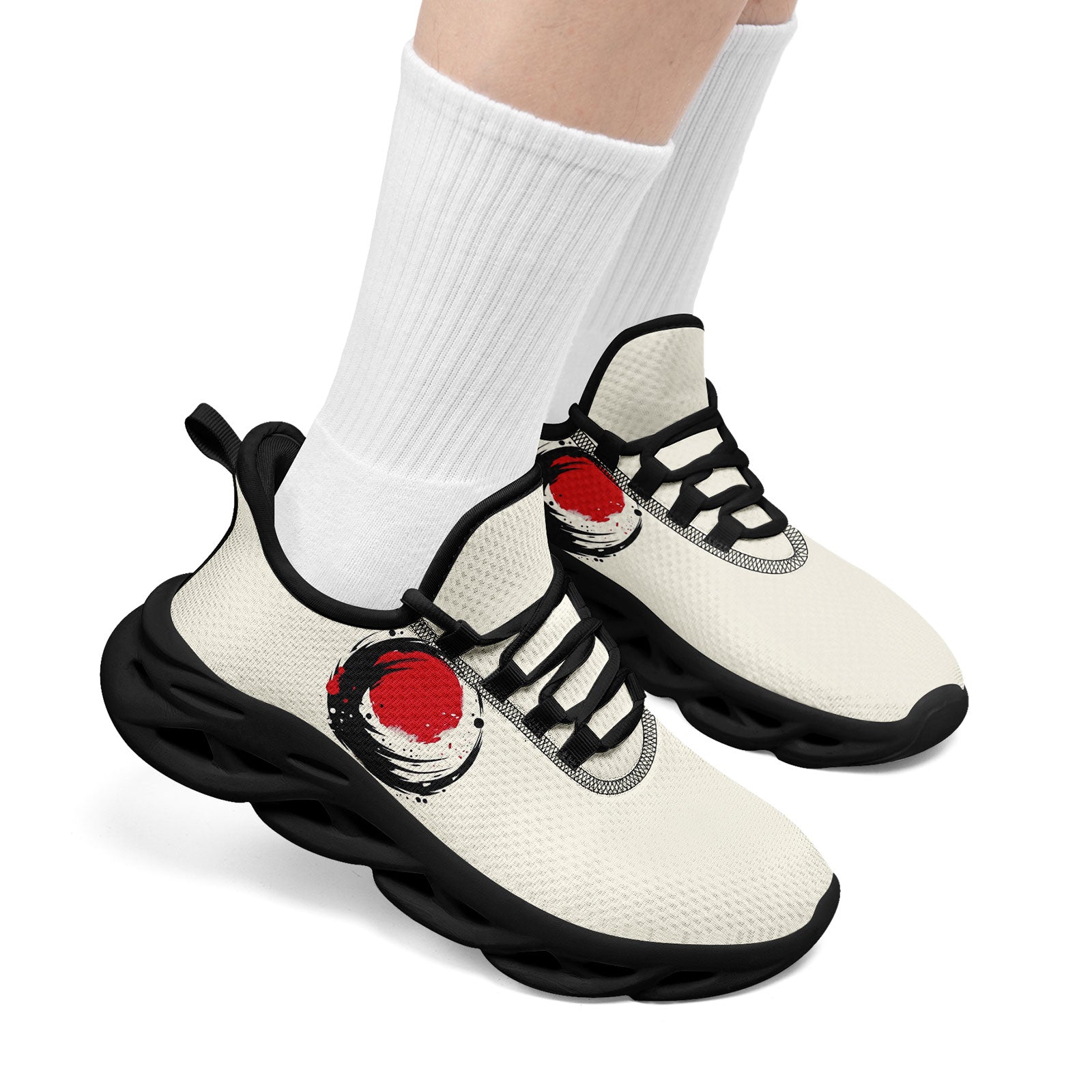 Custom Japan 2026 World Cup Sneakers DIY Country Flag Running Shoes Lightweight Sport Shoes Gift for Football Fans Personalized Team Name and Logo FN003-F025044-6