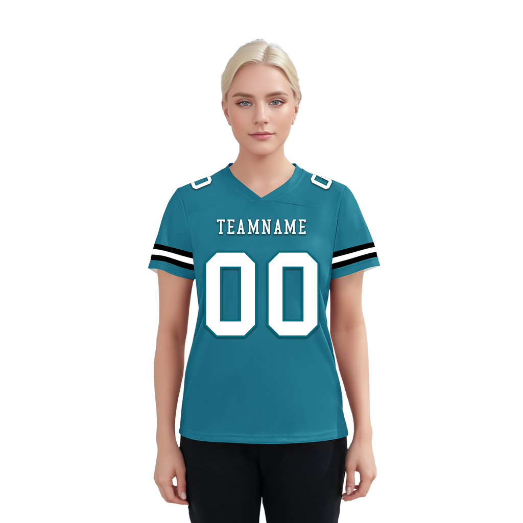 Custom Blue Classic Style Personalized Authentic Football Jersey FBJ02-bd0a70be