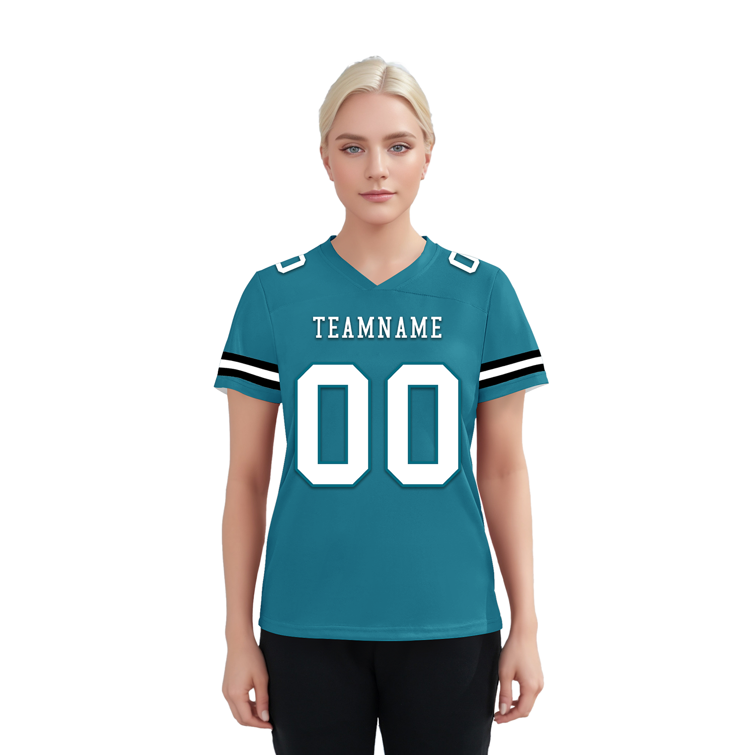 Custom Blue Classic Style Personalized Authentic Football Jersey FBJ02-bd0a70be