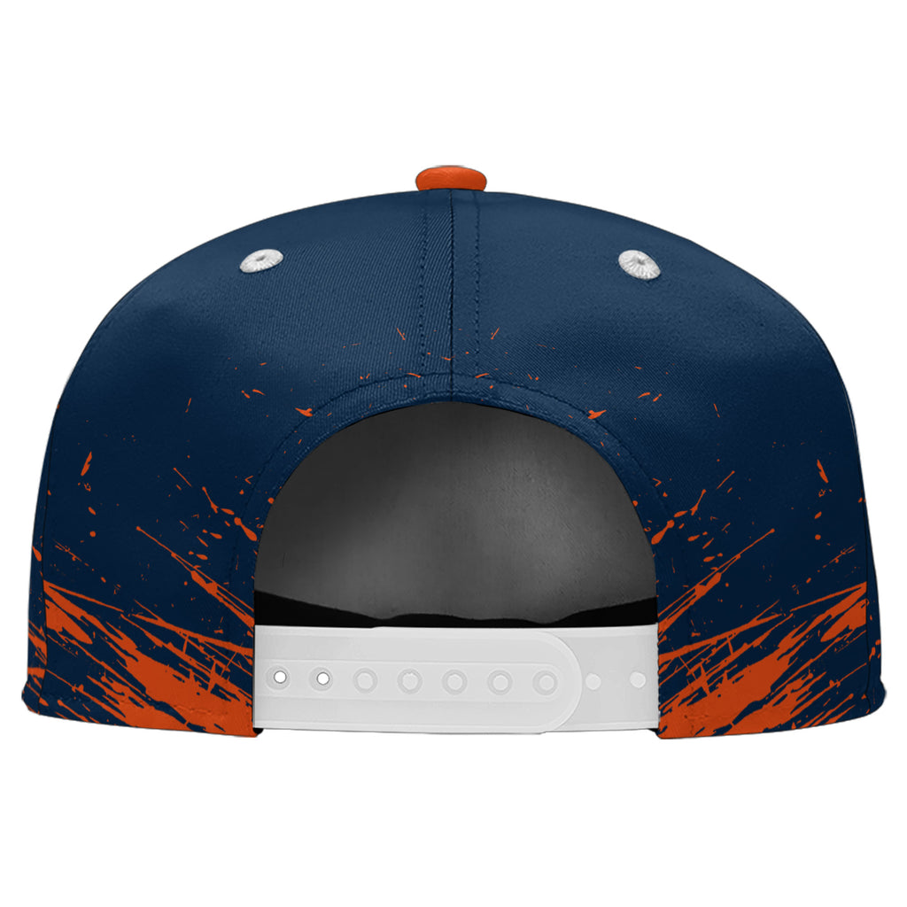 Custom Blue Orange Denver Hat Sport Design Cap Stitched Adjustable Personalized PR067B-D020261-10