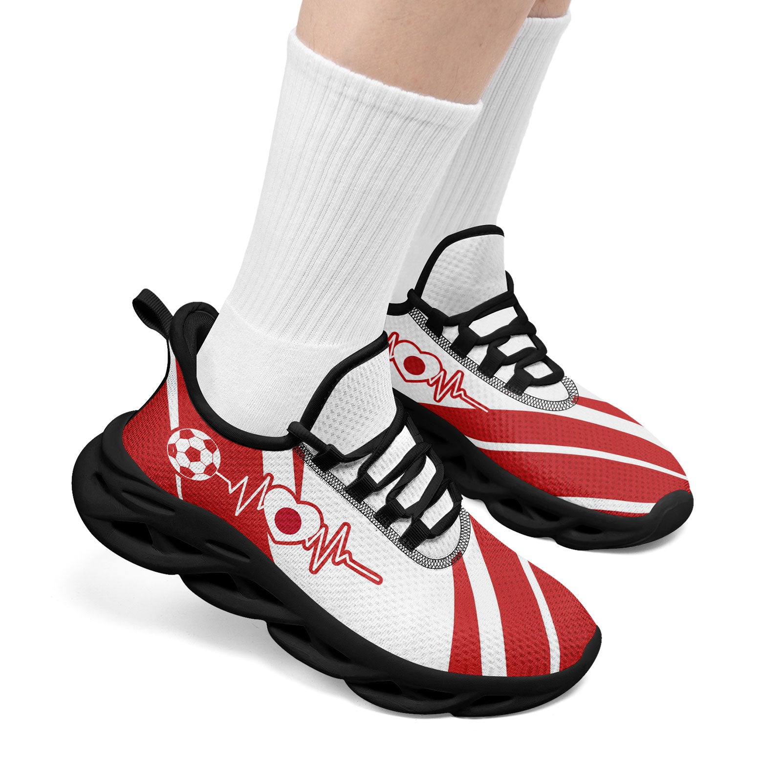 Custom Japan 2026 World Cup Sneakers DIY Country Flag Running Shoes Lightweight Sport Shoes Gift for Football Fans Personalized Team Name and Logo FN003-F025044-9