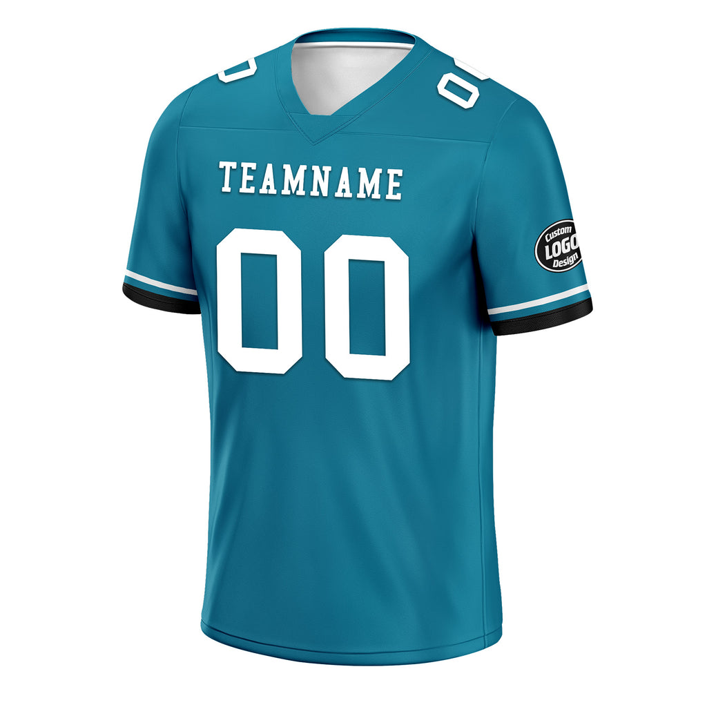 Custom Blue Jacksonville Personalized Authentic Football Jersey FBJ02-D020263-16