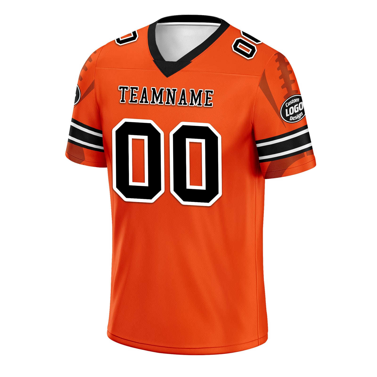 Custom Orange Cincinnati Personalized Authentic Football Jersey FBJ02-D025033-6
