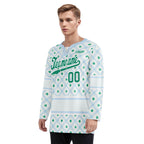 Custom Four-leaf clover Personalized Hockey Jersey HCKJ01-E0615-7