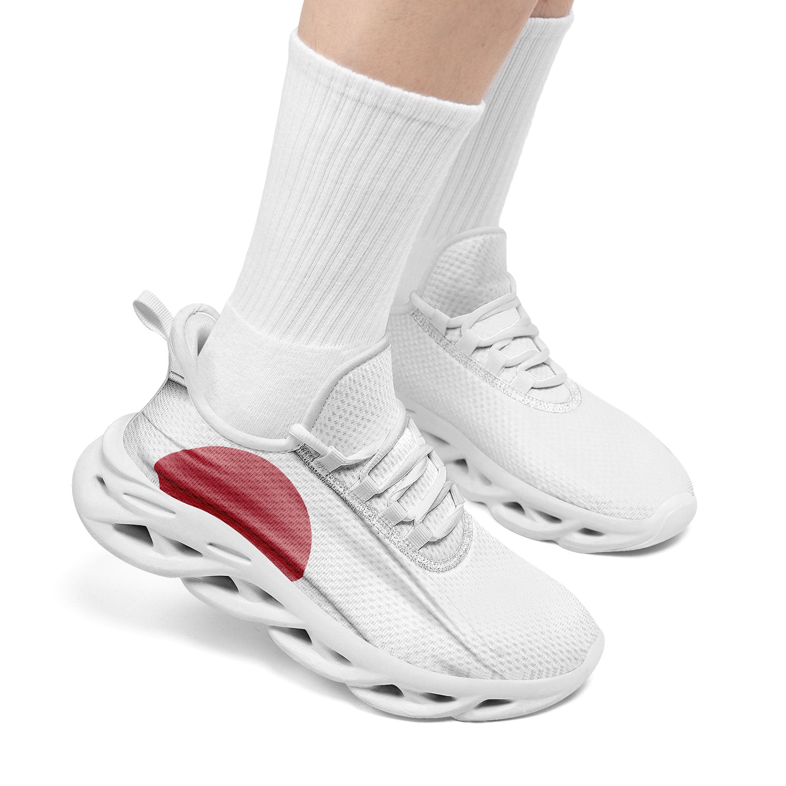 Custom Japan 2026 World Cup Sneakers DIY Country Flag Running Shoes Lightweight Sport Shoes Gift for Football Fans Personalized Team Name and Logo FN003-F025044-4