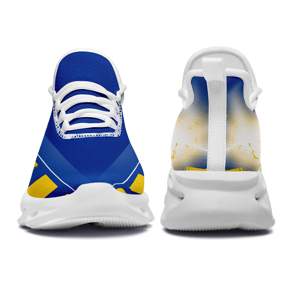 Custom Blue Yellow Los Angeles MaxSoul Shoes and Hat Combo Offer Personalized Combo ZH-D020264-15