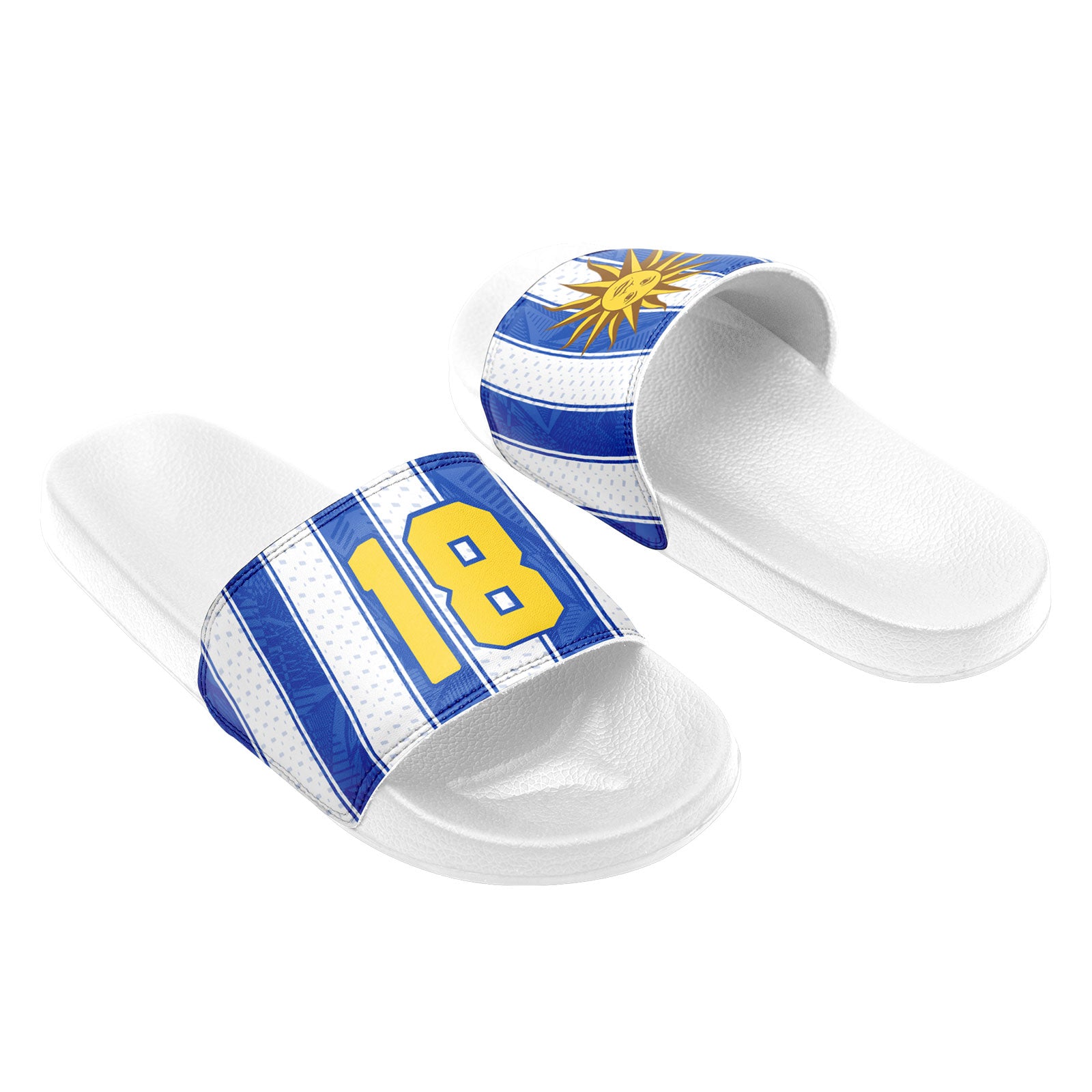 Custom Uruguay 2026 World Cup Sneakers DIY Country Flag Running Shoes Lightweight Sport Shoes Gift for Football Fans Personalized Team Name and Logo FN056-F009113-3