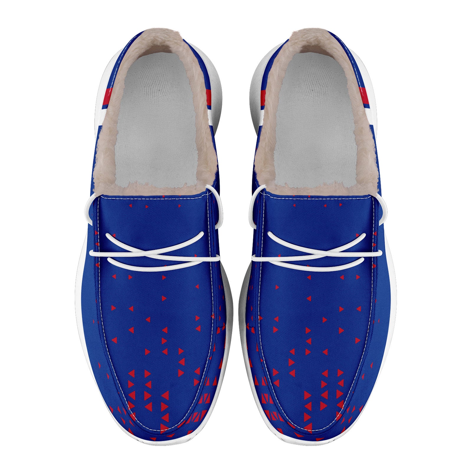 Custom Blue Red Buffalo Shoes Personalized Sneaker FN042-D020279-4