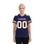 Custom Blue White Classic Style Personalized Authentic Football Jersey FBJ02-bd0a700d