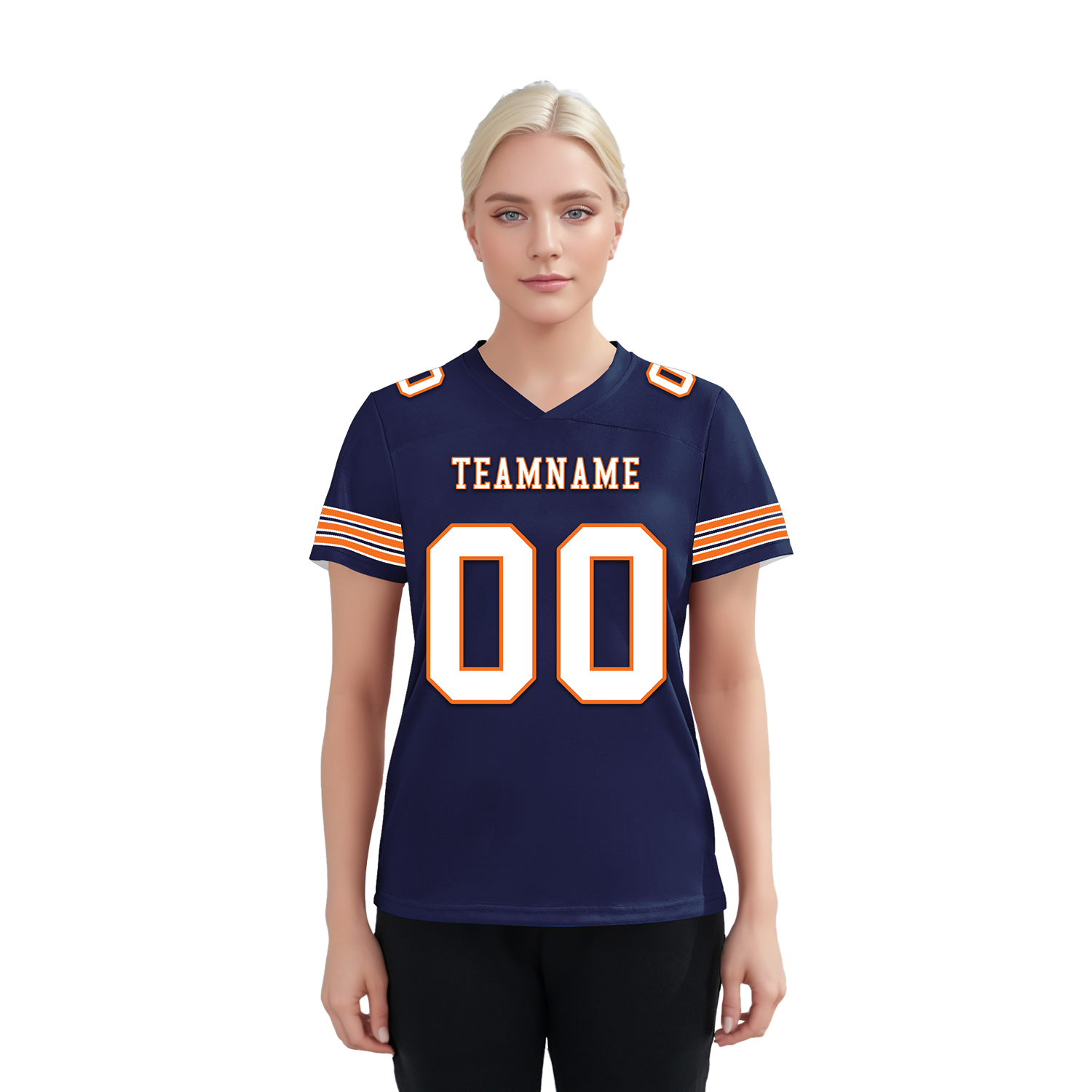 Custom Blue White Classic Style Personalized Authentic Football Jersey FBJ02-bd0a700d
