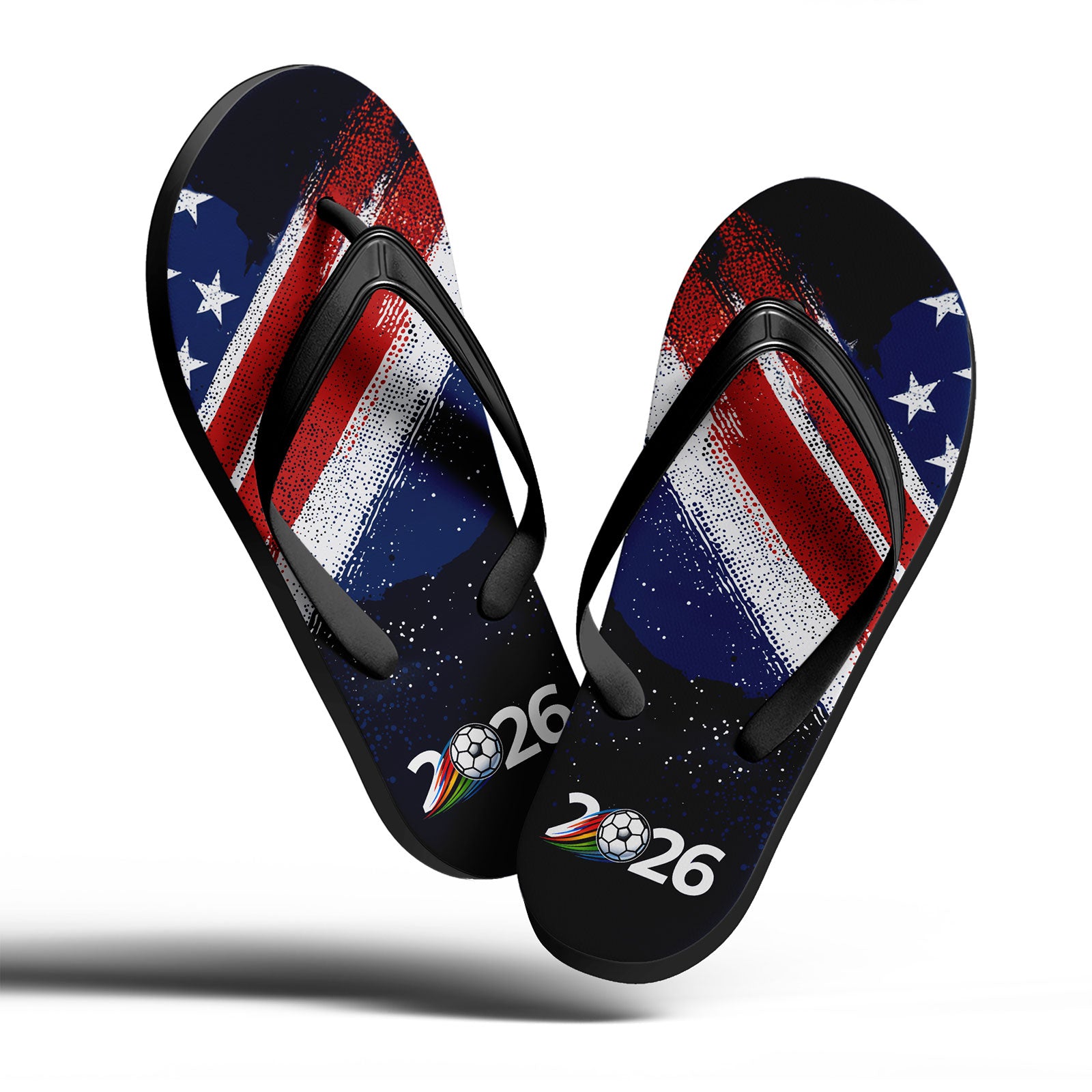 Custom United States 2026 World Cup Sneakers DIY Country Flag Running Shoes Lightweight Sport Shoes Gift for Football Fans Personalized Team Name and Logo FN058-F028041-12