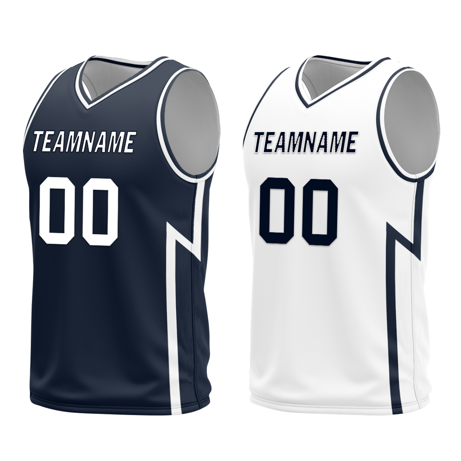 Custom Blue White Classic Style Reversible Basketball Uniform Personalized Ordinary BBJR-D017056