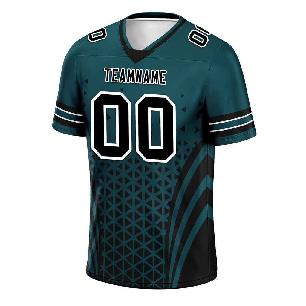 Custom Green White Pennsylvania Personalized Authentic Football Jersey FBJ02-D023033-23