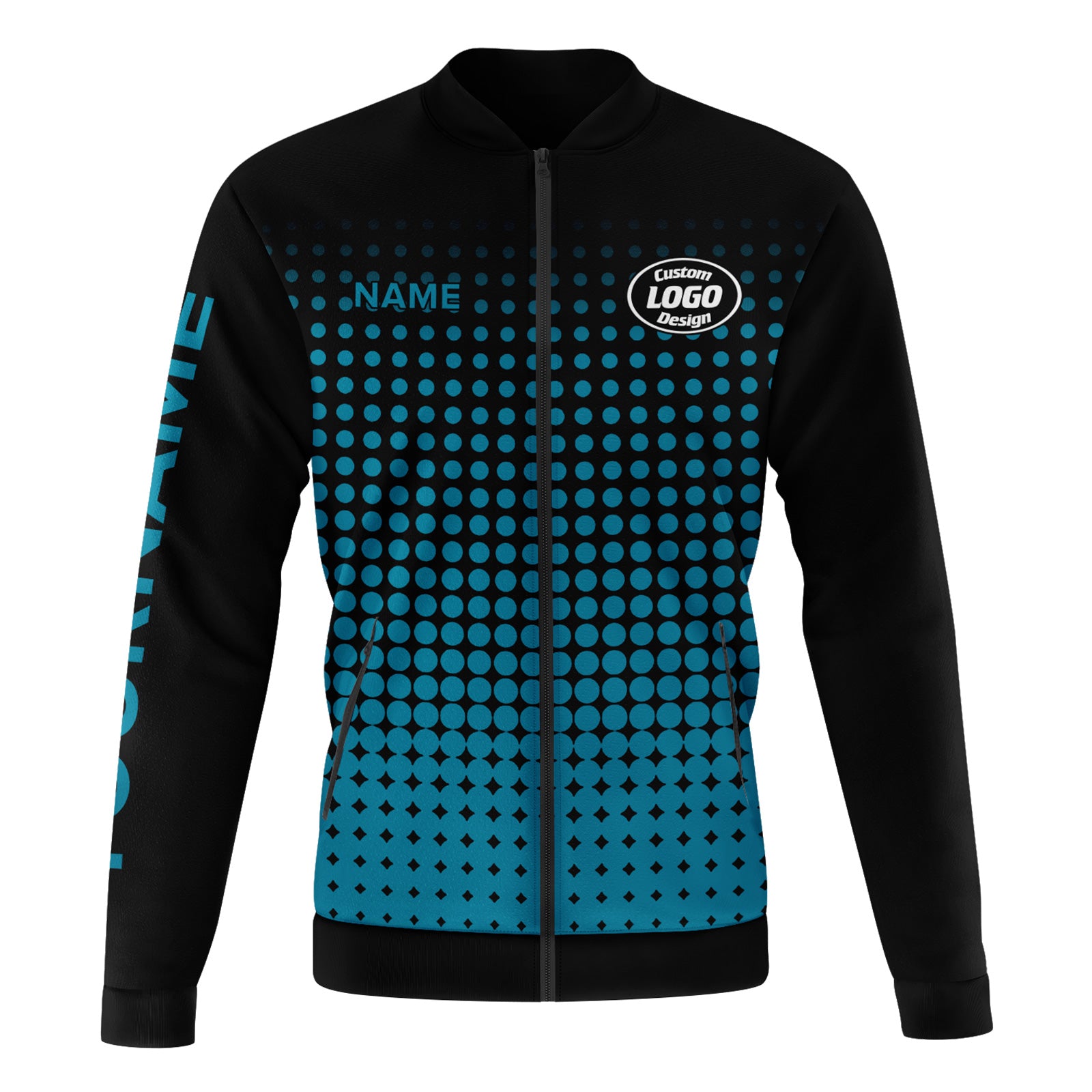 Custom Jacket Bomber Full-Snap Varsity Letterman Personalized Jacket PR092-D020346-15