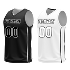 Custom Black White Classic Style Reversible Basketball Uniform Personalized Ordinary BBJR-D017007