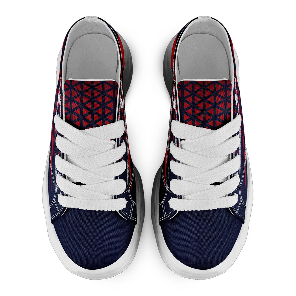 Custom Blue White Massachusetts Shoes Personalized Sneaker FN038-D023003-26 Custom Online