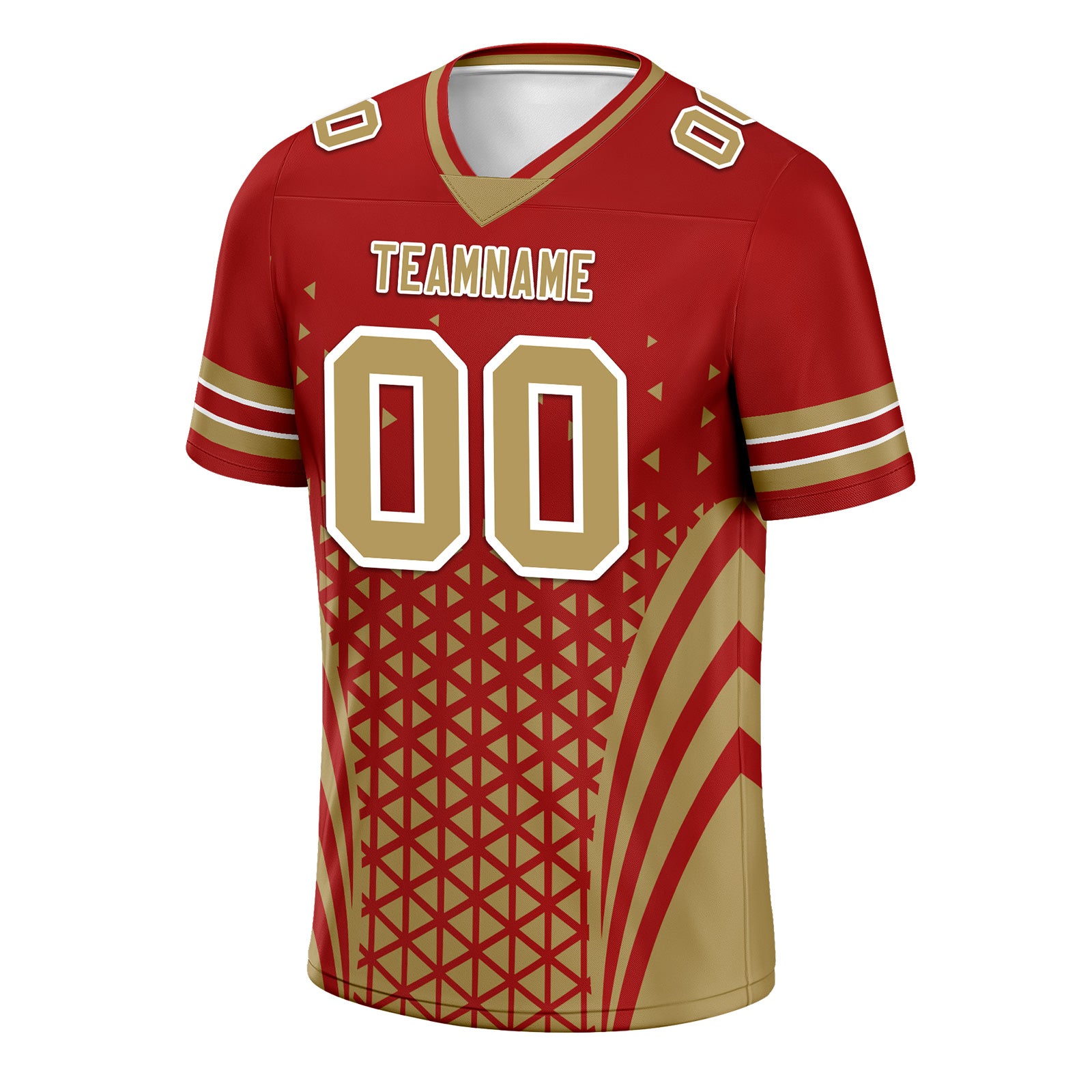 Custom Yellow Red California Personalized Authentic Football Jersey FBJ02-D023033-25