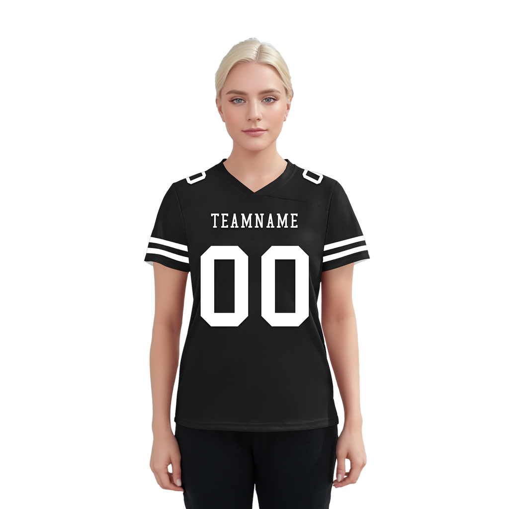 Custom Black Classic Style Personalized Authentic Football Jersey FBJ02-bd0a70bc