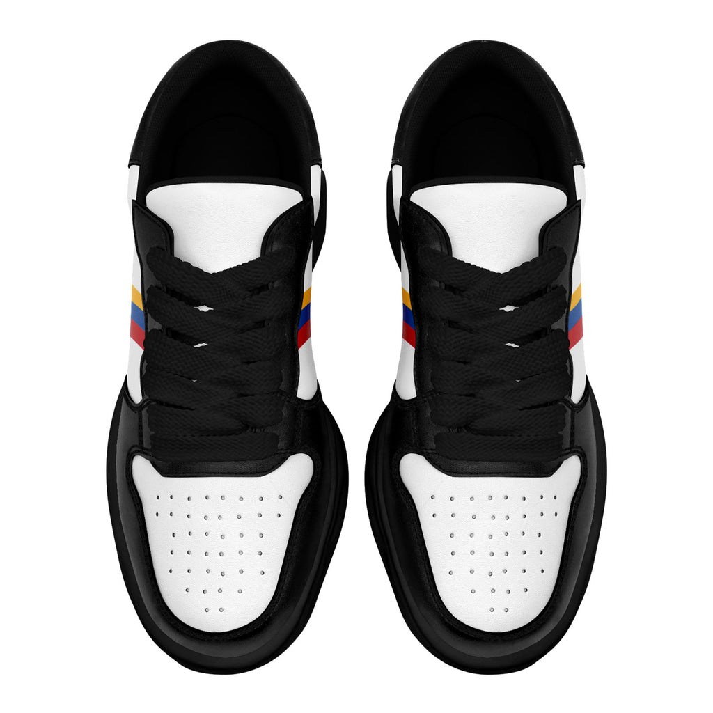 Custom Black White Pittsburgh Shoes Personalized Sneaker FN032-D020389-30