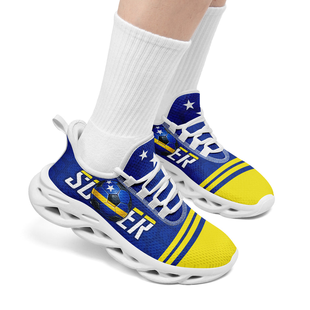 Custom Curaçao 2026 World Cup Sneakers DIY Country Flag Running Shoes Lightweight Sport Shoes Gift for Football Fans Personalized Team Name and Logo FN003-F009074-3