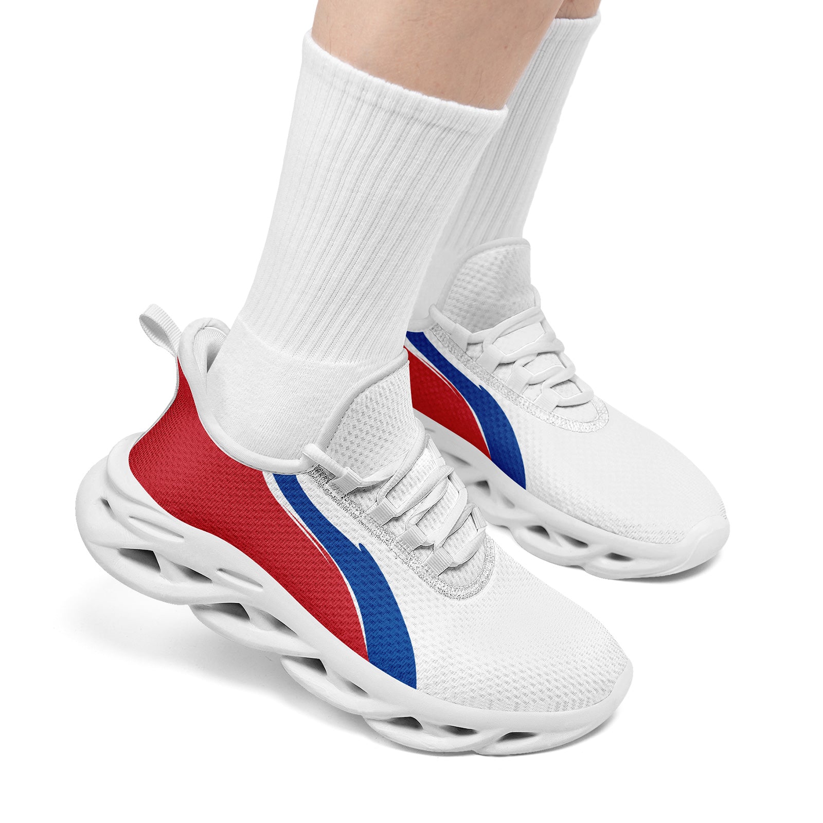 Custom South Korea 2026 World Cup Sneakers DIY Country Flag Running Shoes Lightweight Sport Shoes Gift for Football Fans Personalized Team Name and Logo FN003-F009130-3