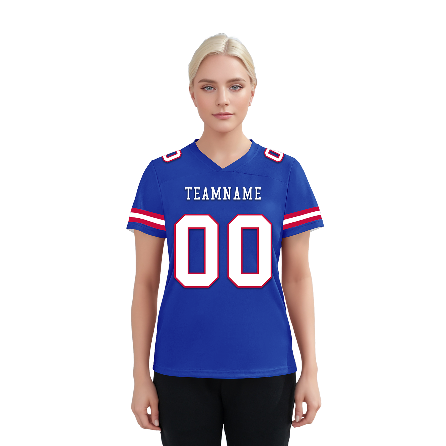Custom Blue Classic Style Personalized Authentic Football Jersey FBJ02-bd0a70ca