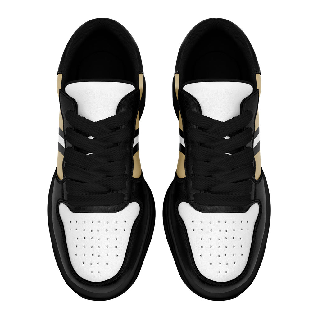 Custom Black Gold New Orleans Shoes Personalized Sneaker FN032-D020389-19