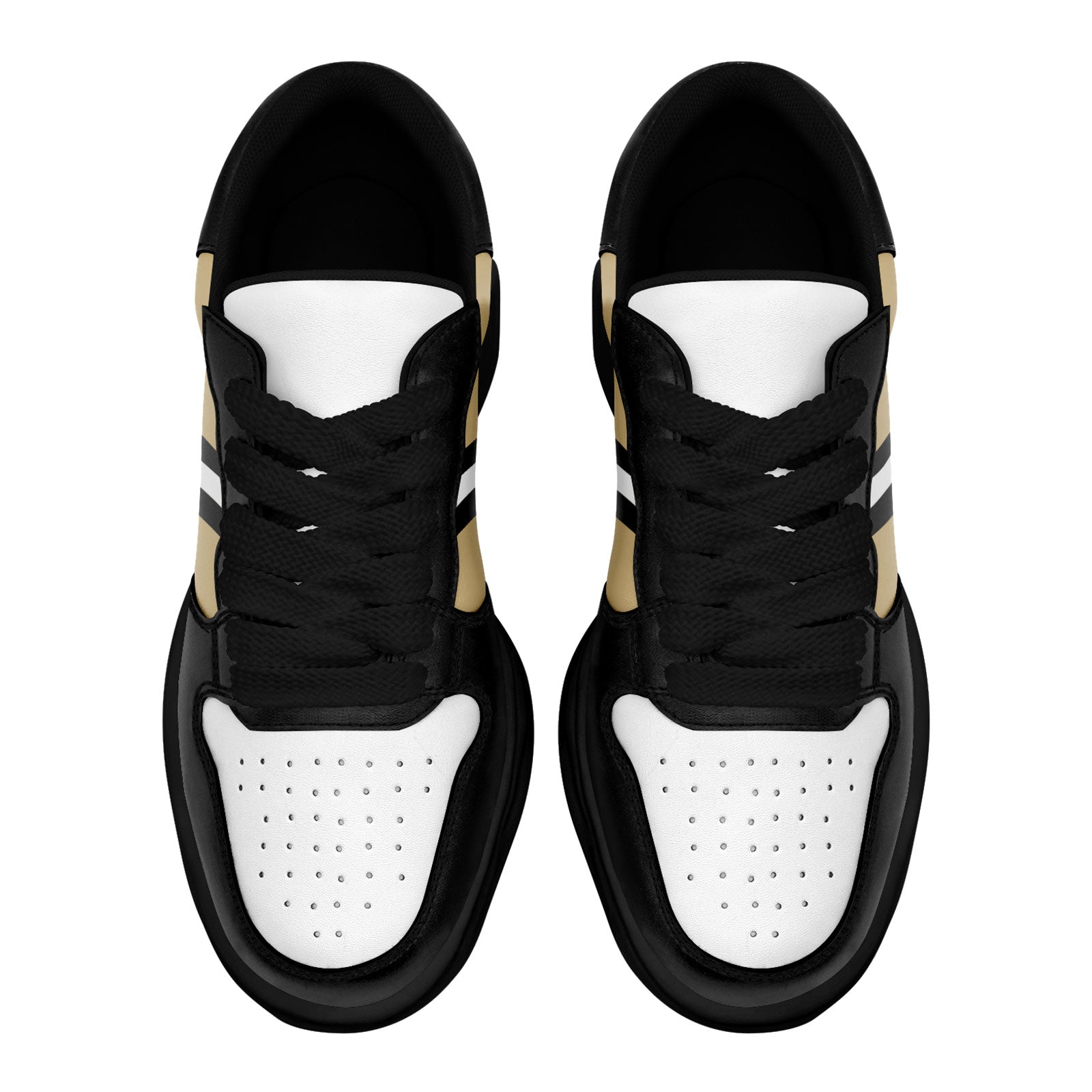 Custom Black Gold New Orleans Shoes Personalized Sneaker FN032-D020389-19