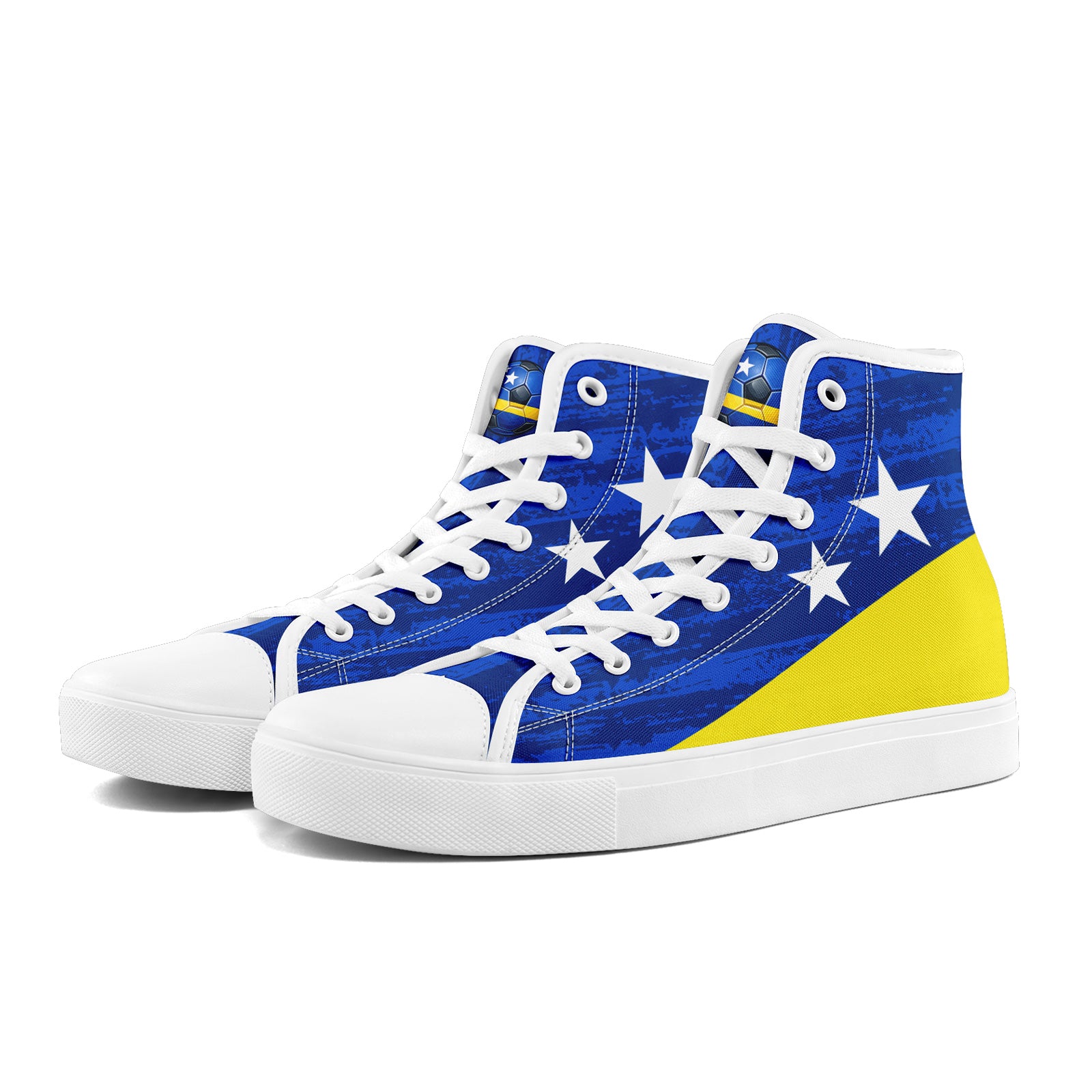 Custom Curaçao 2026 World Cup Sneakers DIY Country Flag Running Shoes Lightweight Sport Shoes Gift for Football Fans Personalized Team Name and Logo FN024-F009098-2