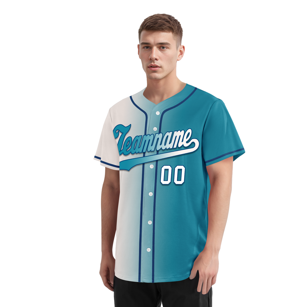 Custom White Blue Gradient Fashion Personalized Authentic Baseball Jersey BSBJ01-D0a7ab0