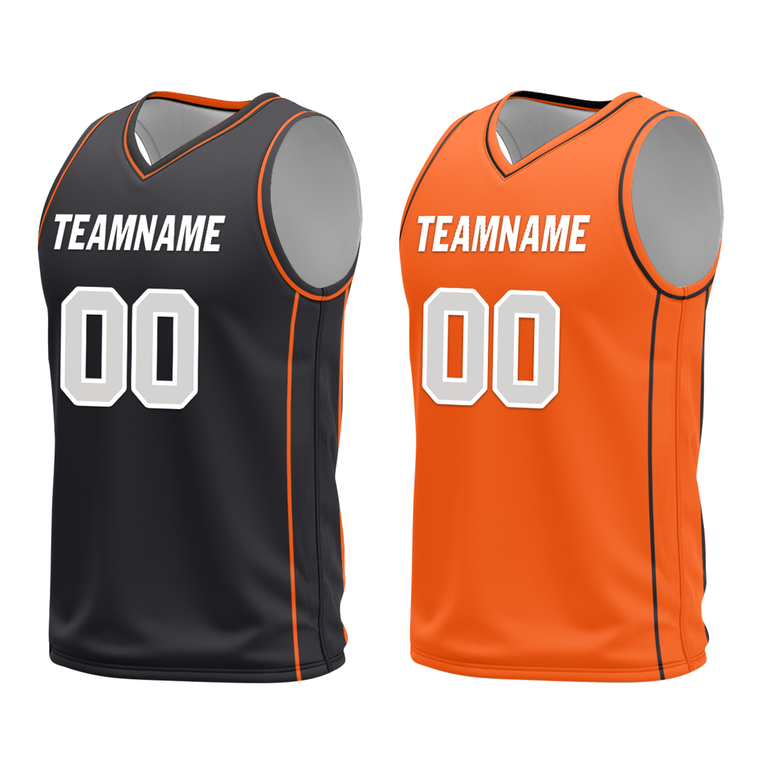 Custom Black Orange Classic Style Reversible Basketball Uniform Personalized Ordinary BBJR-D017019