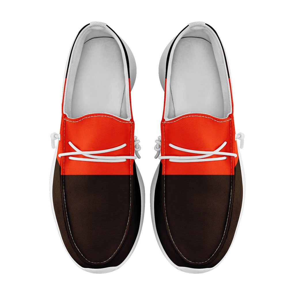 Custom Brown Orange Cleveland Jacket and Sports Shoes Combo Offer Personalized Combo ZH-D020294-8