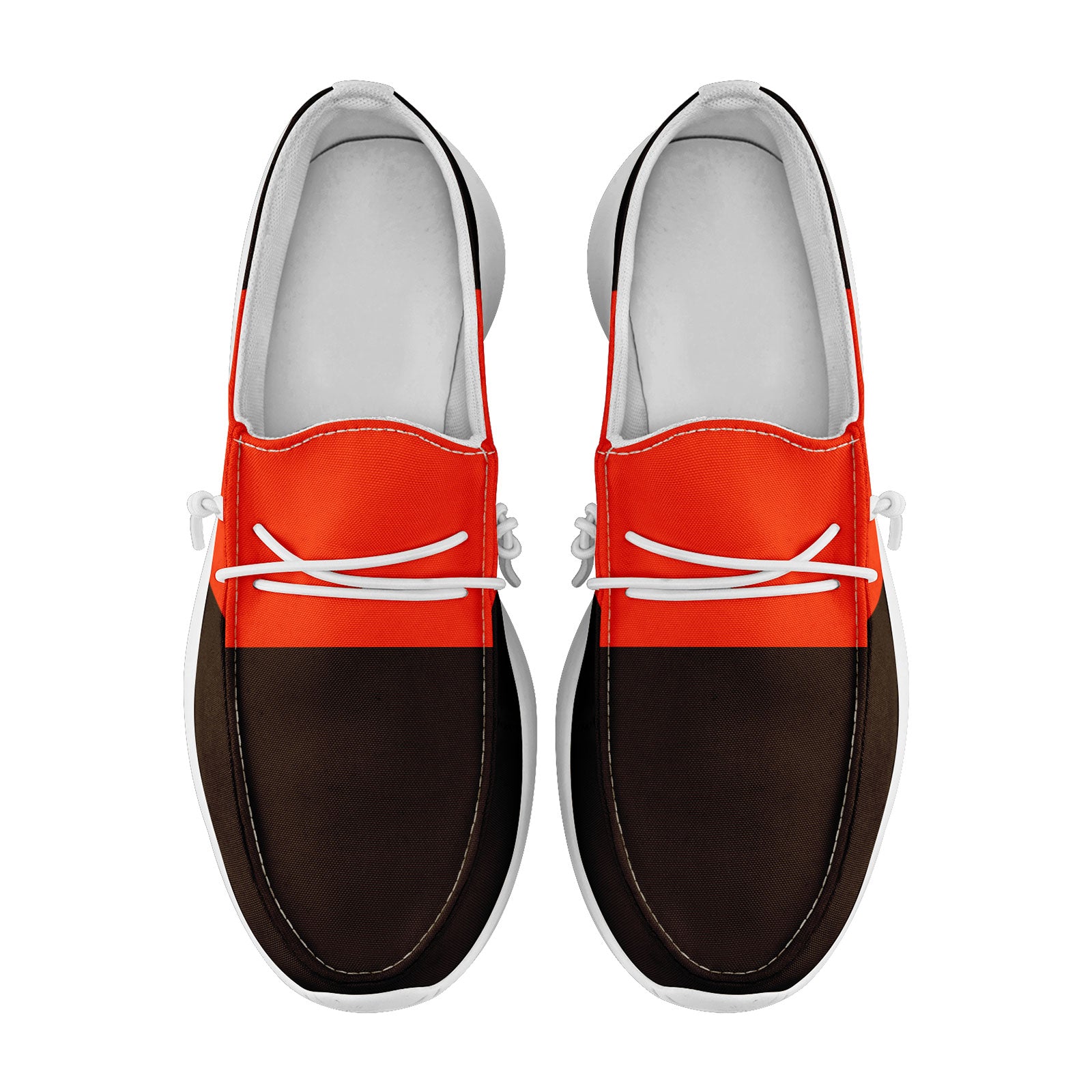 Custom Brown Orange Cleveland Jacket and Sports Shoes Combo Offer Personalized Combo ZH-D020294-8