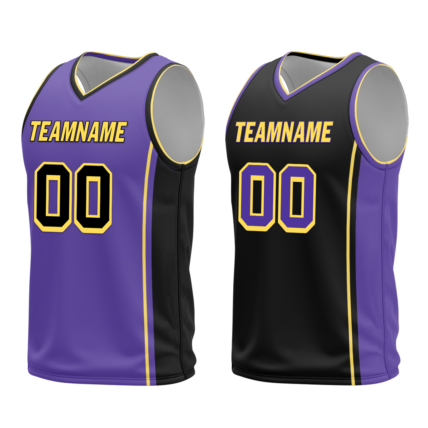 Custom Purple Black Classic Style Reversible Basketball Uniform Personalized Ordinary BBJR-D017033