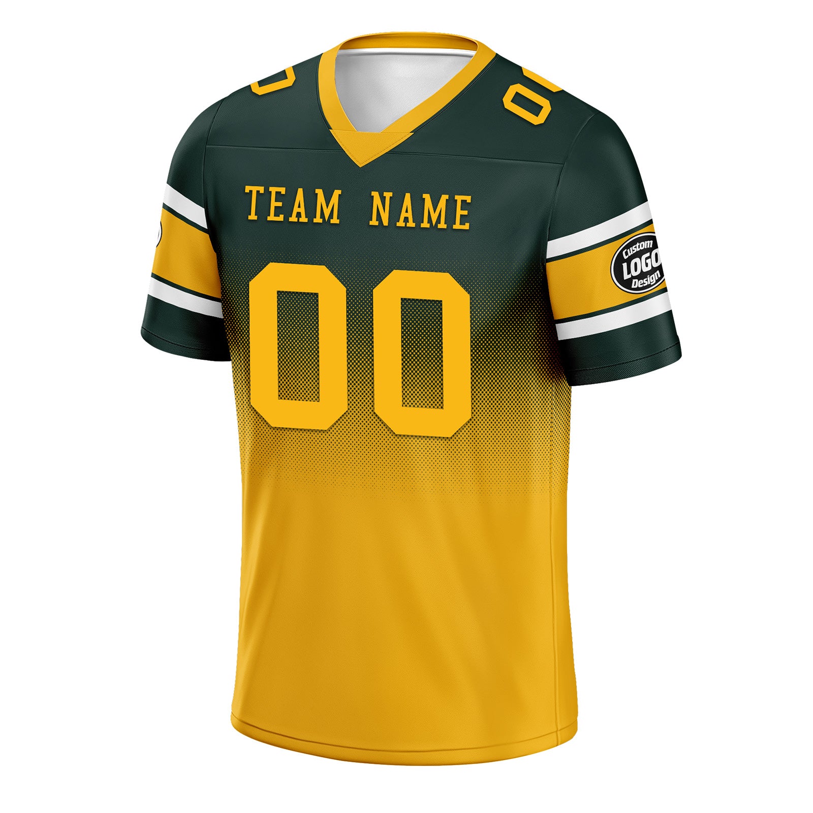 Custom Green Yellow Green Bay Football Jersey and Hat Combo Offer Personalized Combo ZH-D020326-13