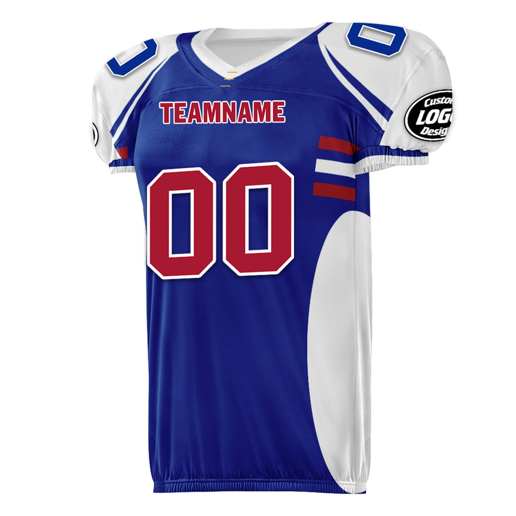 Custom Blue White New York High-Performance American Football Jersey FBJ06-D023001-21