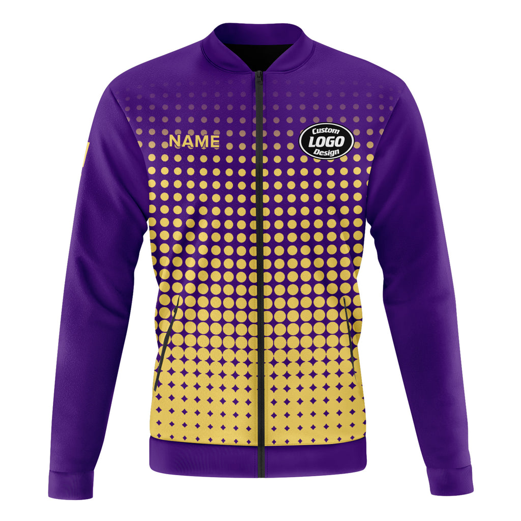 Custom Jacket Bomber Full-Snap Varsity Letterman Personalized Jacket PR092-D020346-14