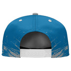 Custom Blue Gray Detroit Football Jersey and Hat Combo Offer Personalized Combo ZH-D020326-11