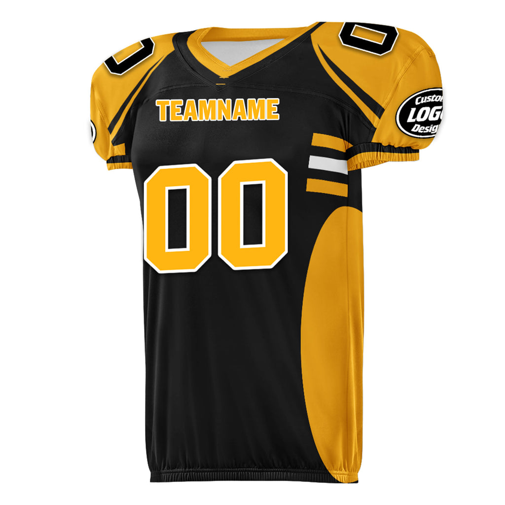 Custom Yellow Black Pennsylvania High-Performance American Football Jersey FBJ06-D023001-30