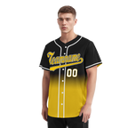 Custom Black Yellow Fade Fashion Personalized Authentic Baseball Jersey BSBJ01-D0a70cc