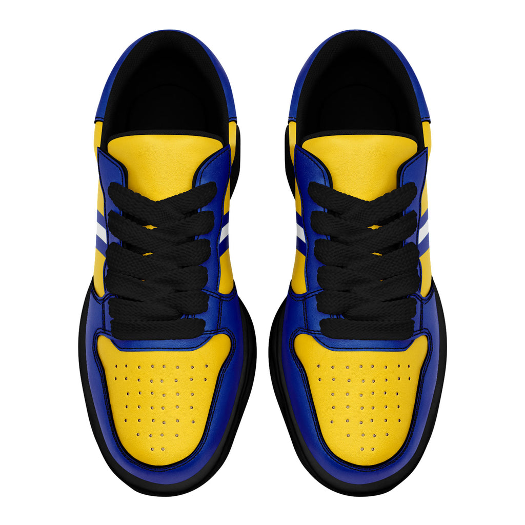Custom Blue Yellow Los Angeles Shoes Personalized Sneaker FN032-D020389-15