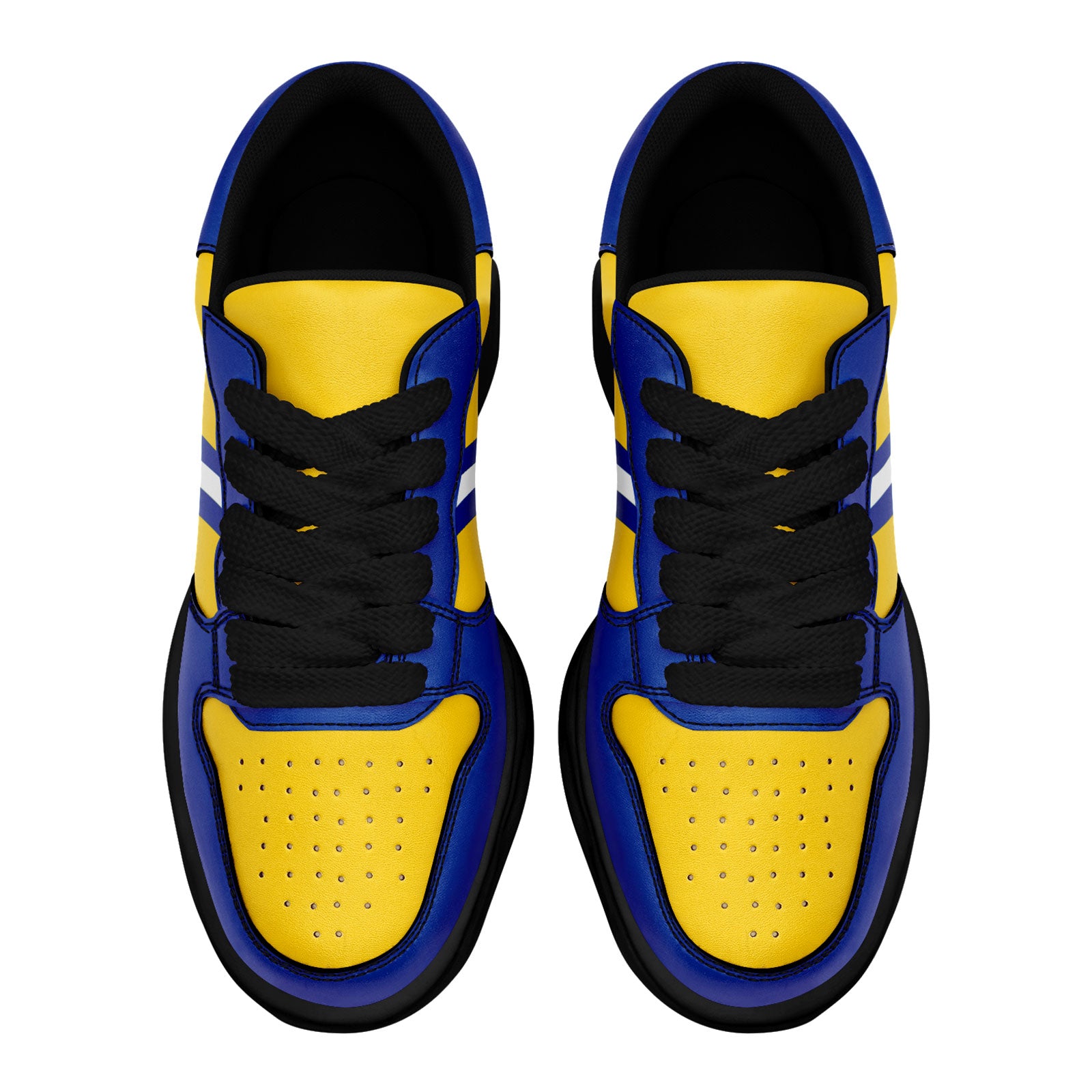 Custom Blue Yellow Los Angeles Shoes Personalized Sneaker FN032-D020389-15