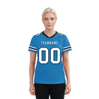 Custom Blue White Classic Style Personalized Authentic Football Jersey FBJ02-bd0a700c