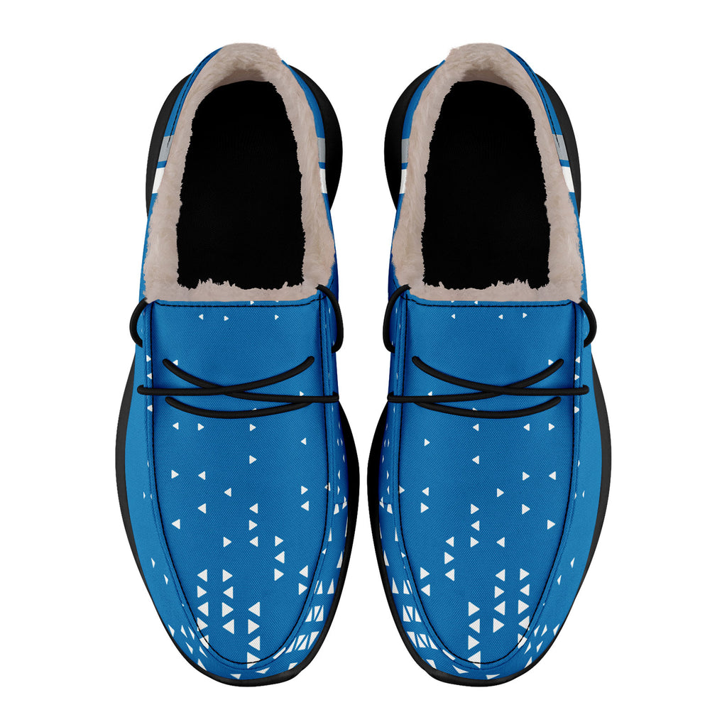 Custom Blue White Detroit Shoes Personalized Sneaker FN042-D020279-11