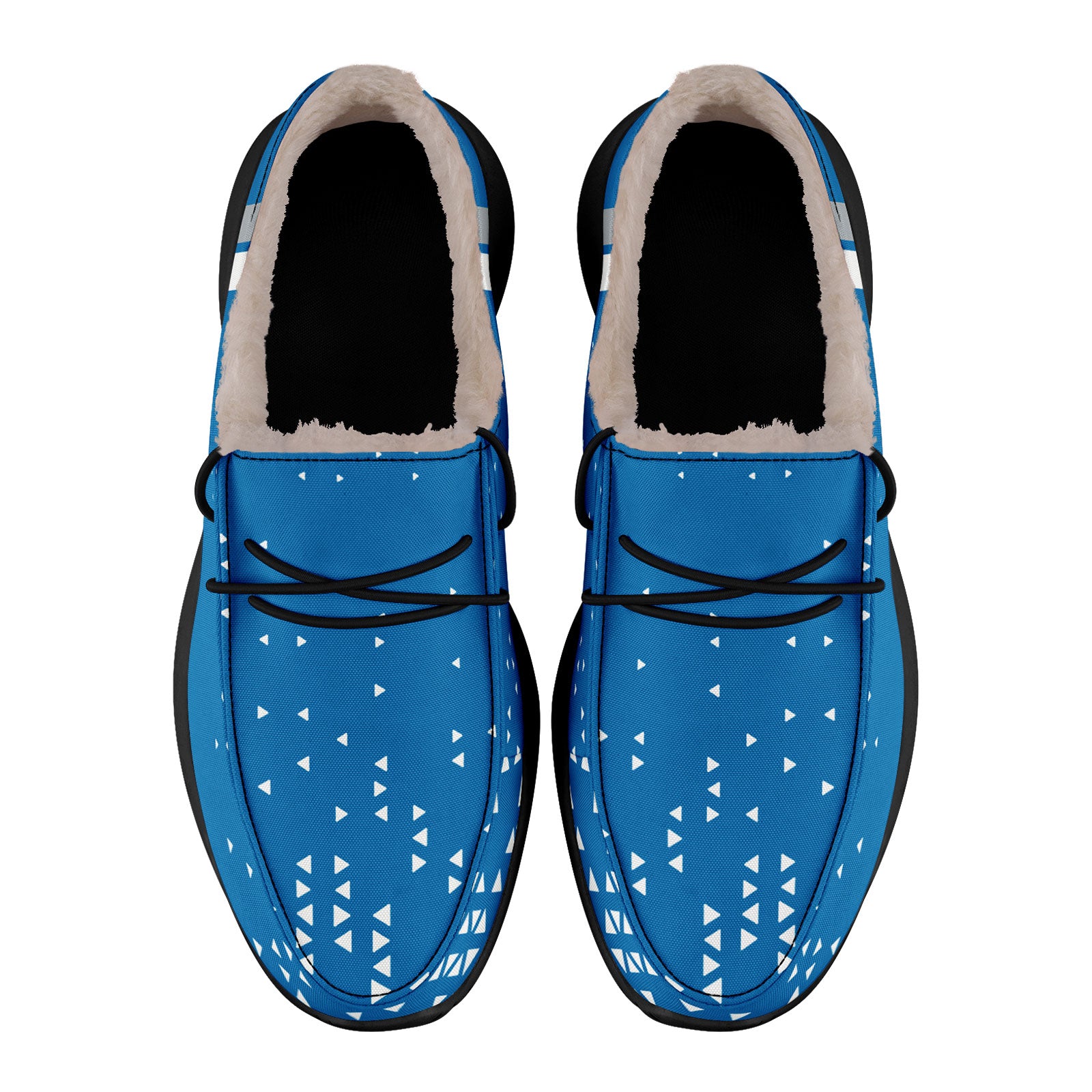 Custom Blue White Detroit Shoes Personalized Sneaker FN042-D020279-11